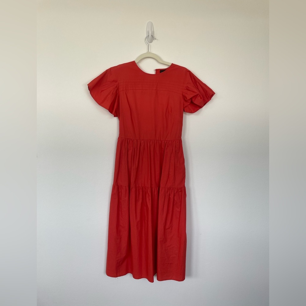 Red cotton dress